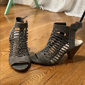 Vince Camuto Charcoal Strappy Heeled Sandals